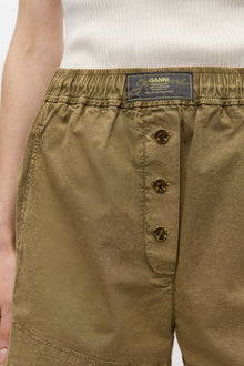 Green Washed Cotton Shorts | Boa