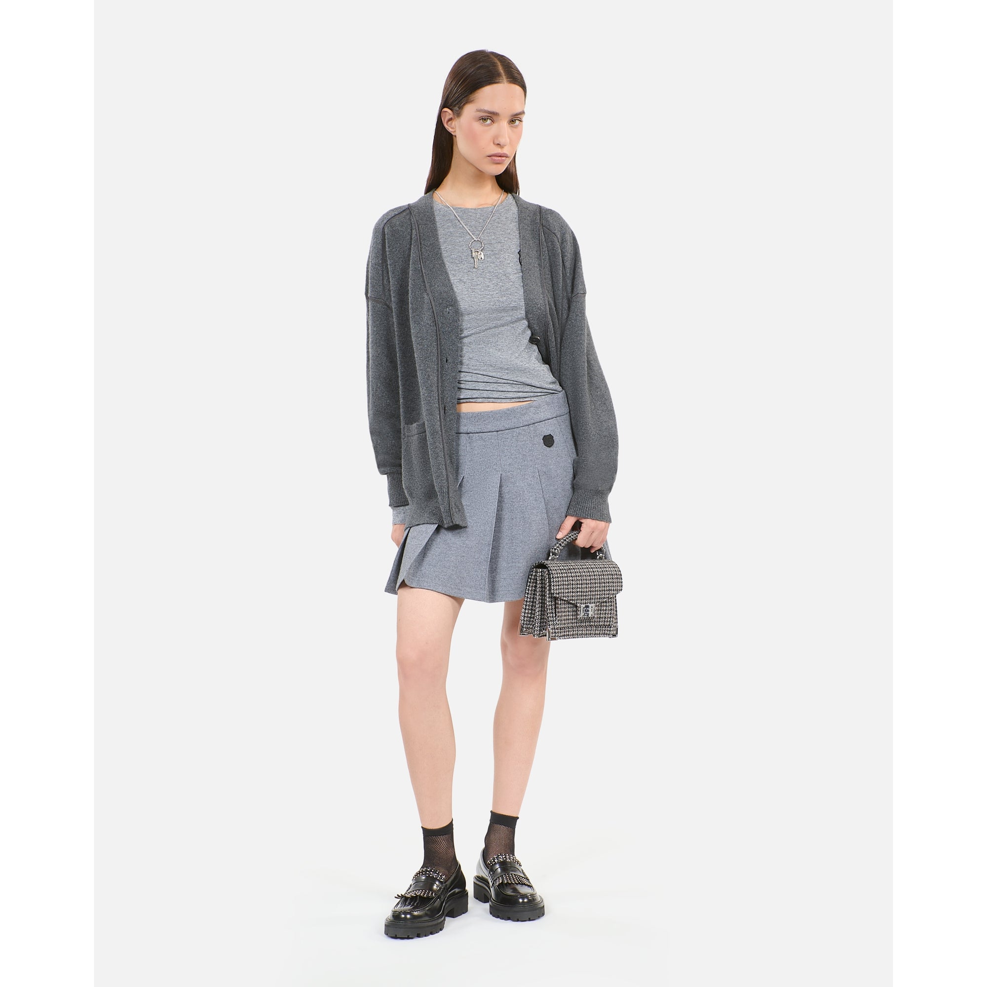 Grey Cashmere Cardigan | Women | Anthracite Melange