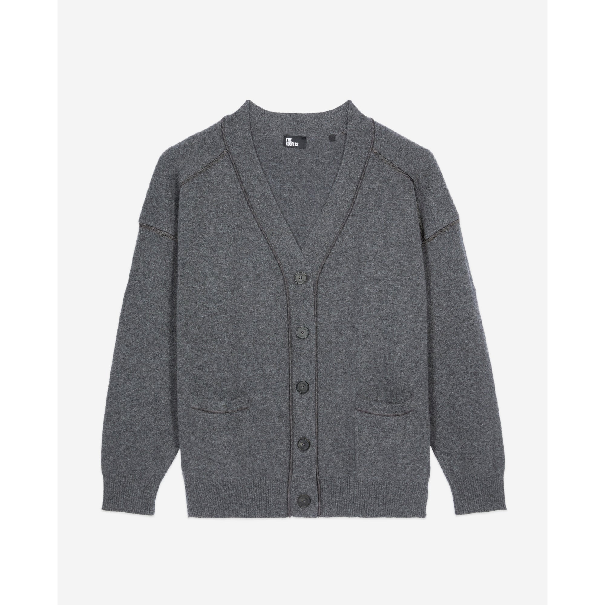 Grey Cashmere Cardigan | Women | Anthracite Melange