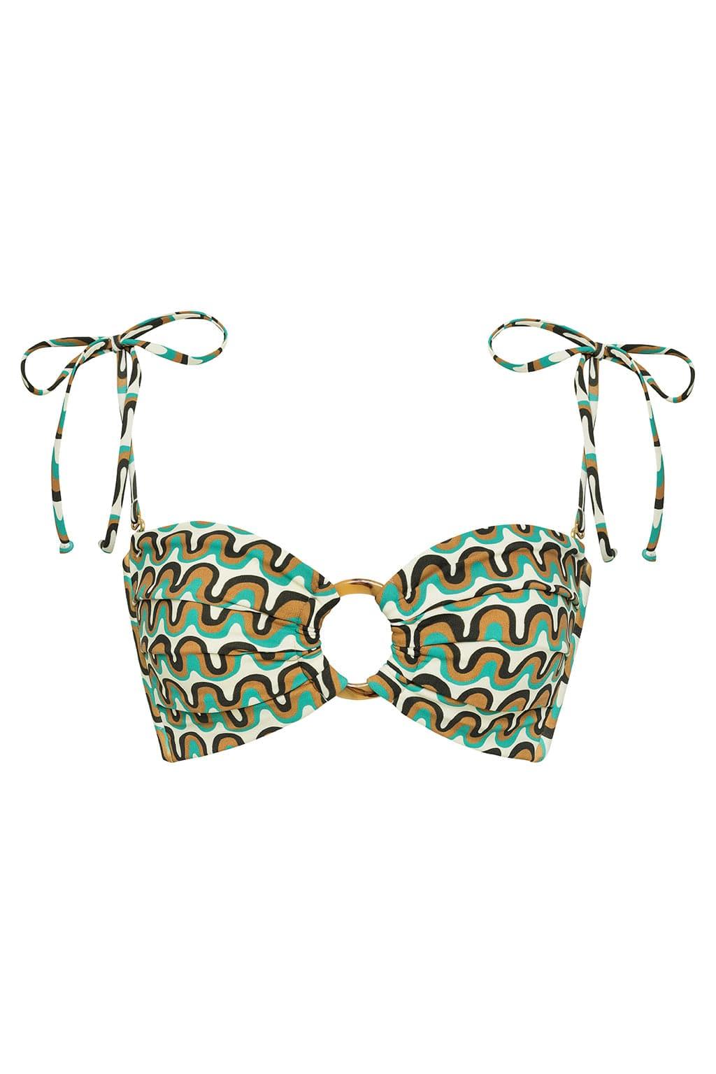 Tori Ties Bandeau Bikini Top | Groovy