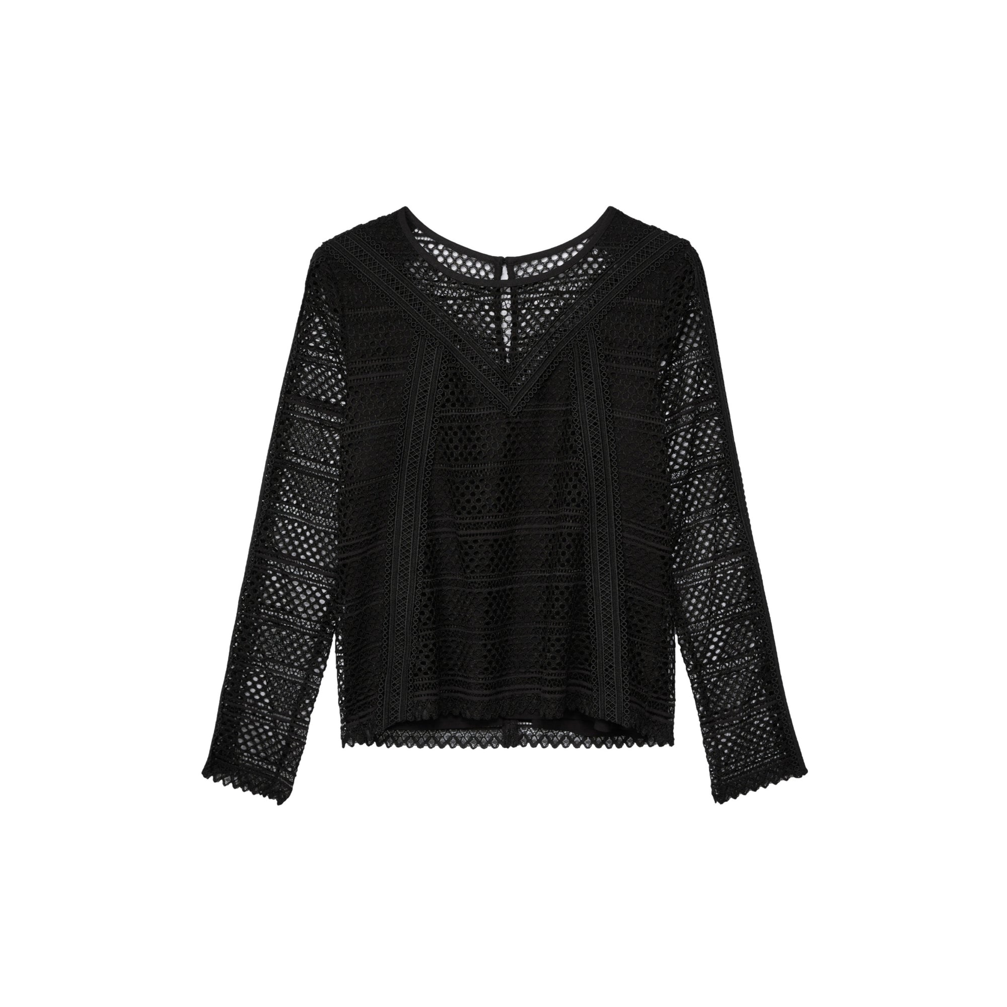 Guipure Top | Women | Black