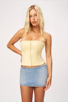 Womens | Satin Corset | Buttercream