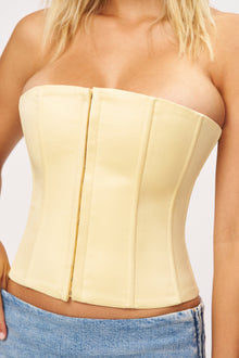 Womens | Satin Corset | Buttercream