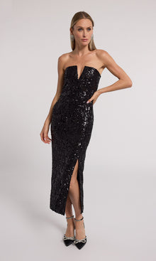 Blaine Sequin Dress | Black