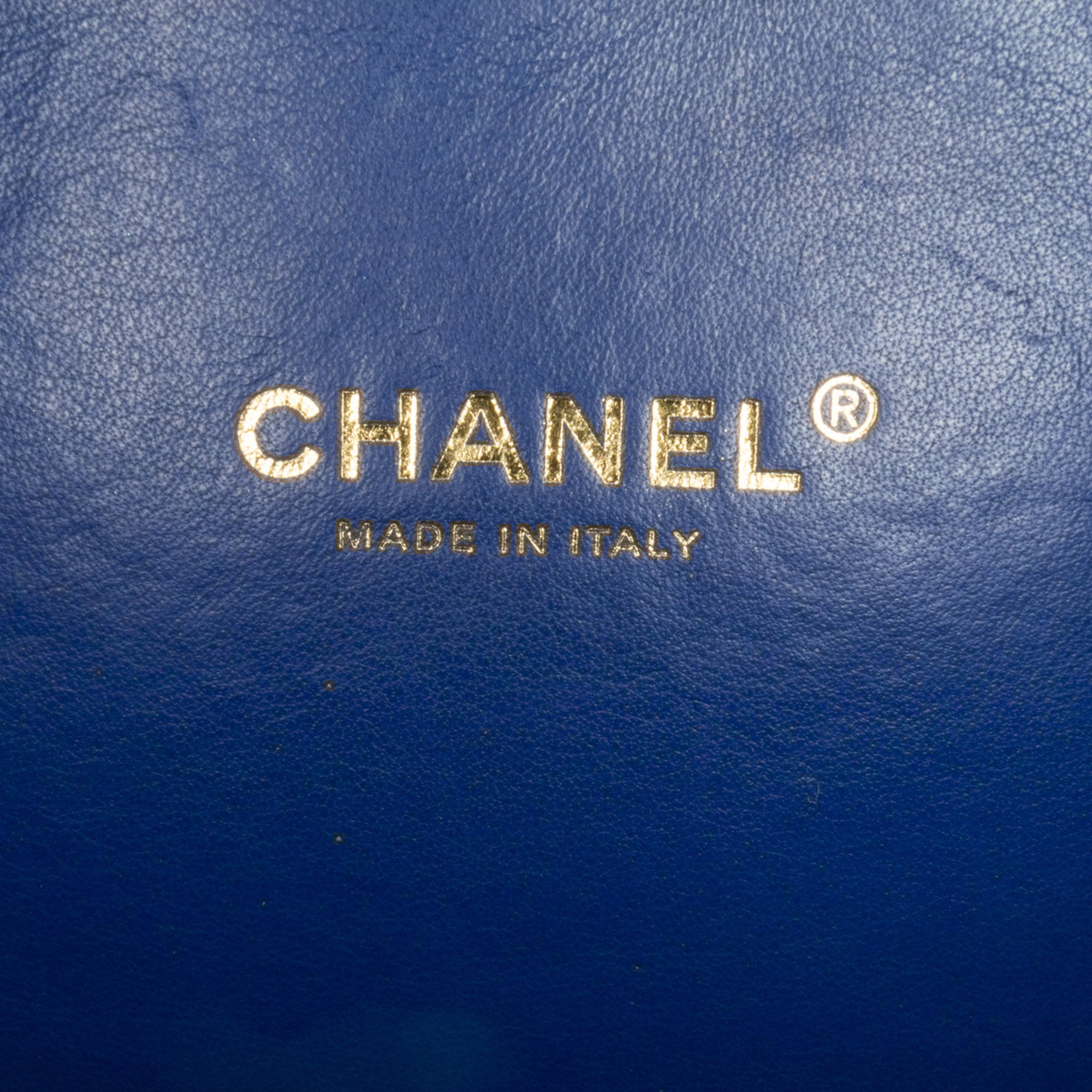 Chanel | Pre-Owned Small Jersey CC Filigree Vanity Case | BlueGreen