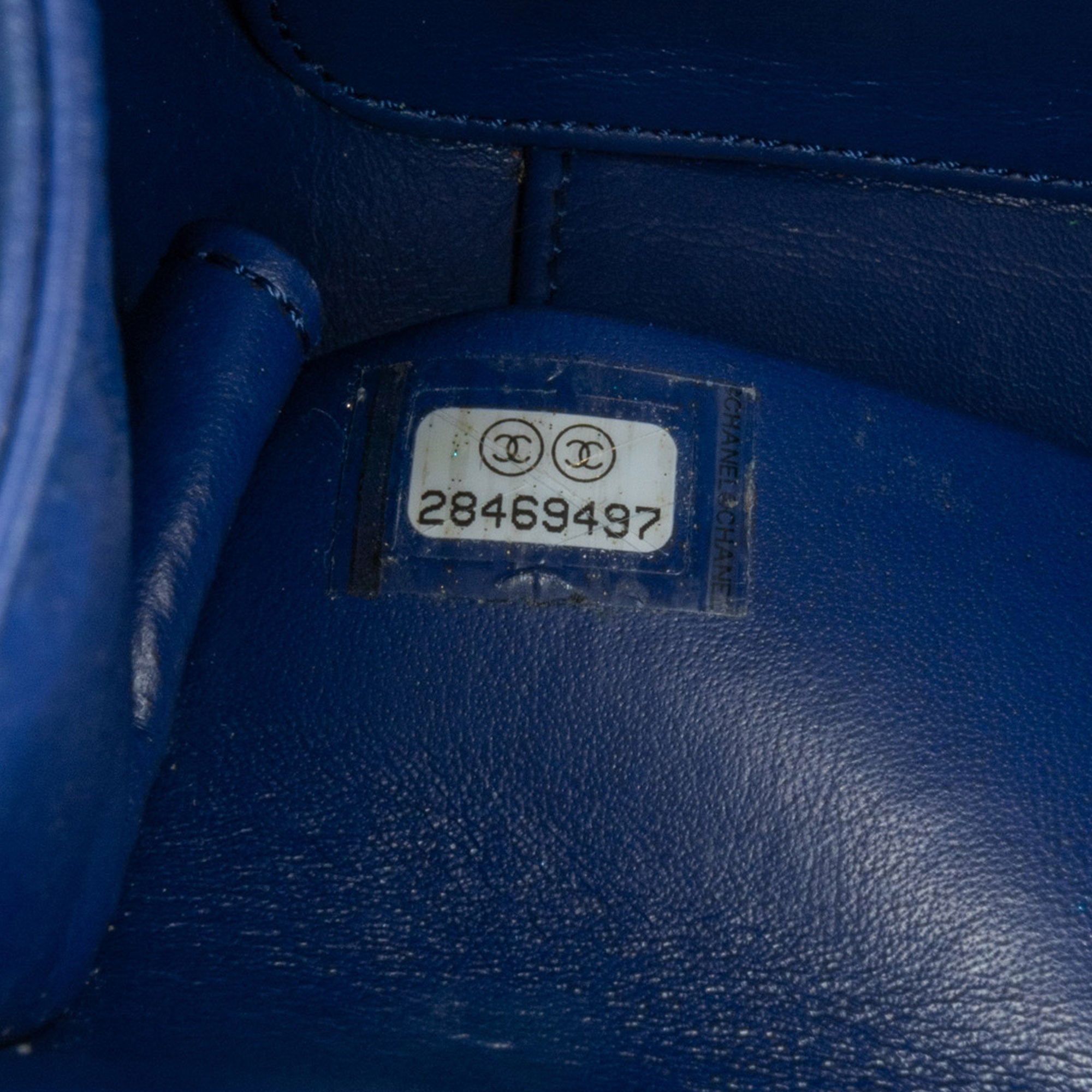 Chanel | Pre-Owned Small Jersey CC Filigree Vanity Case | BlueGreen