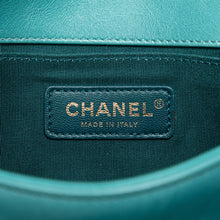 Chanel | Pre-Owned Small Shearling Boy Flap | Blue/Turquoise