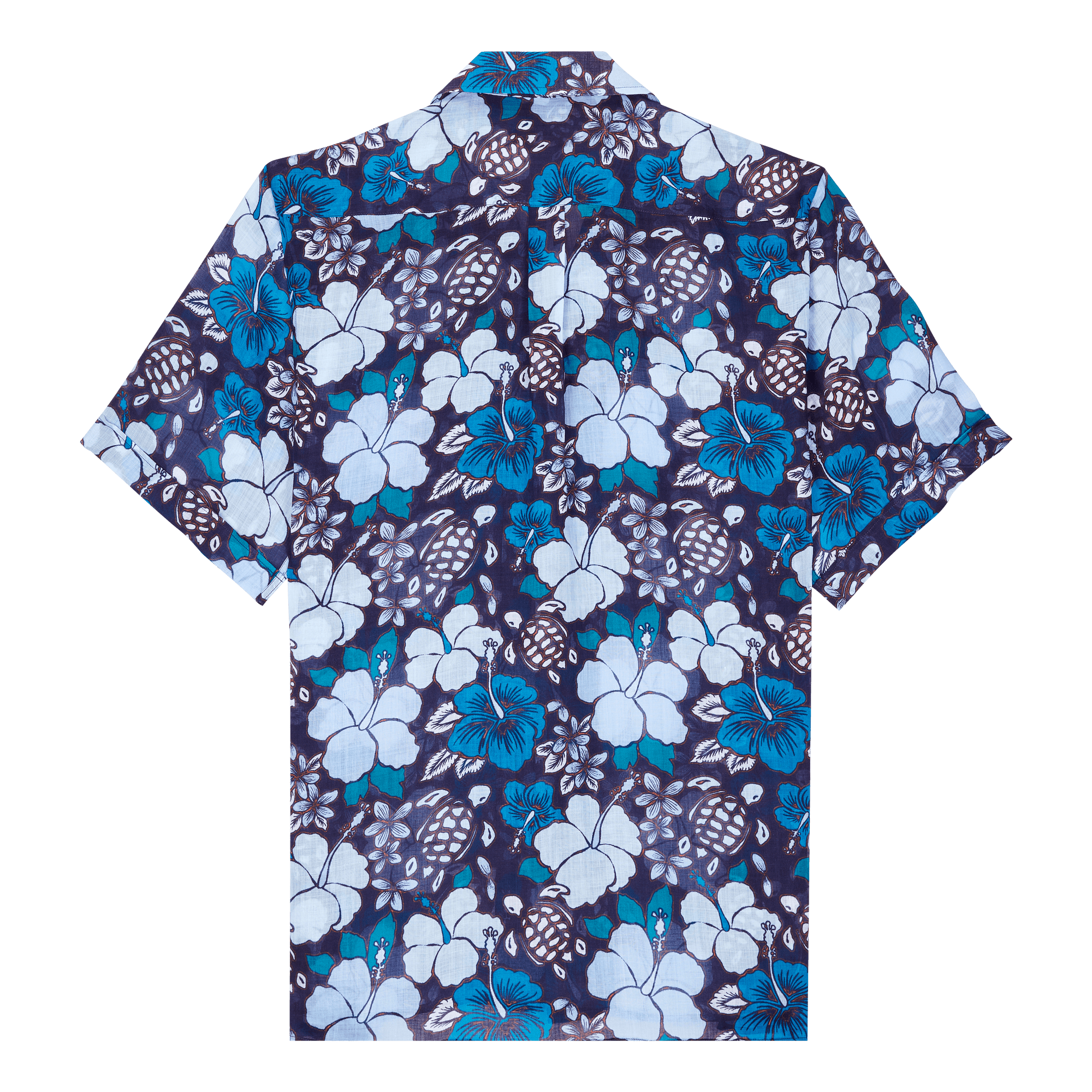 Men | Tropic Turtle Ramie Shirt | Midnight