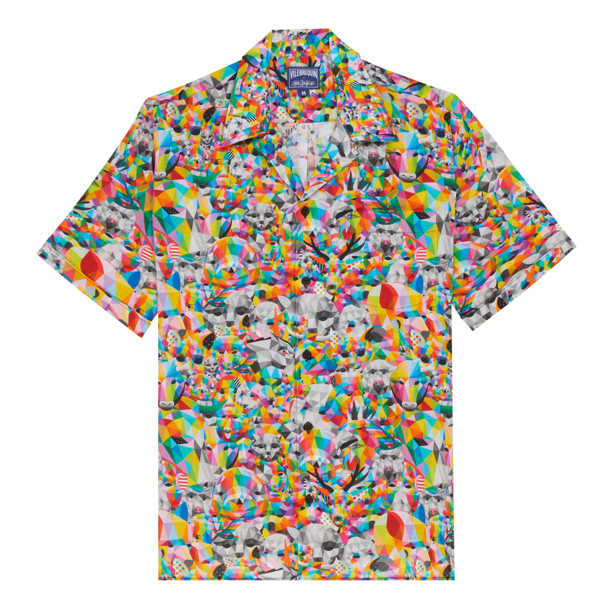 Men | Animals Linen Shirt | Multicolor