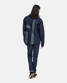 Quilted Jacket | Men | Navy Ecru