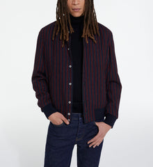 Striped Jacket | Men | Bordeaux x Navy