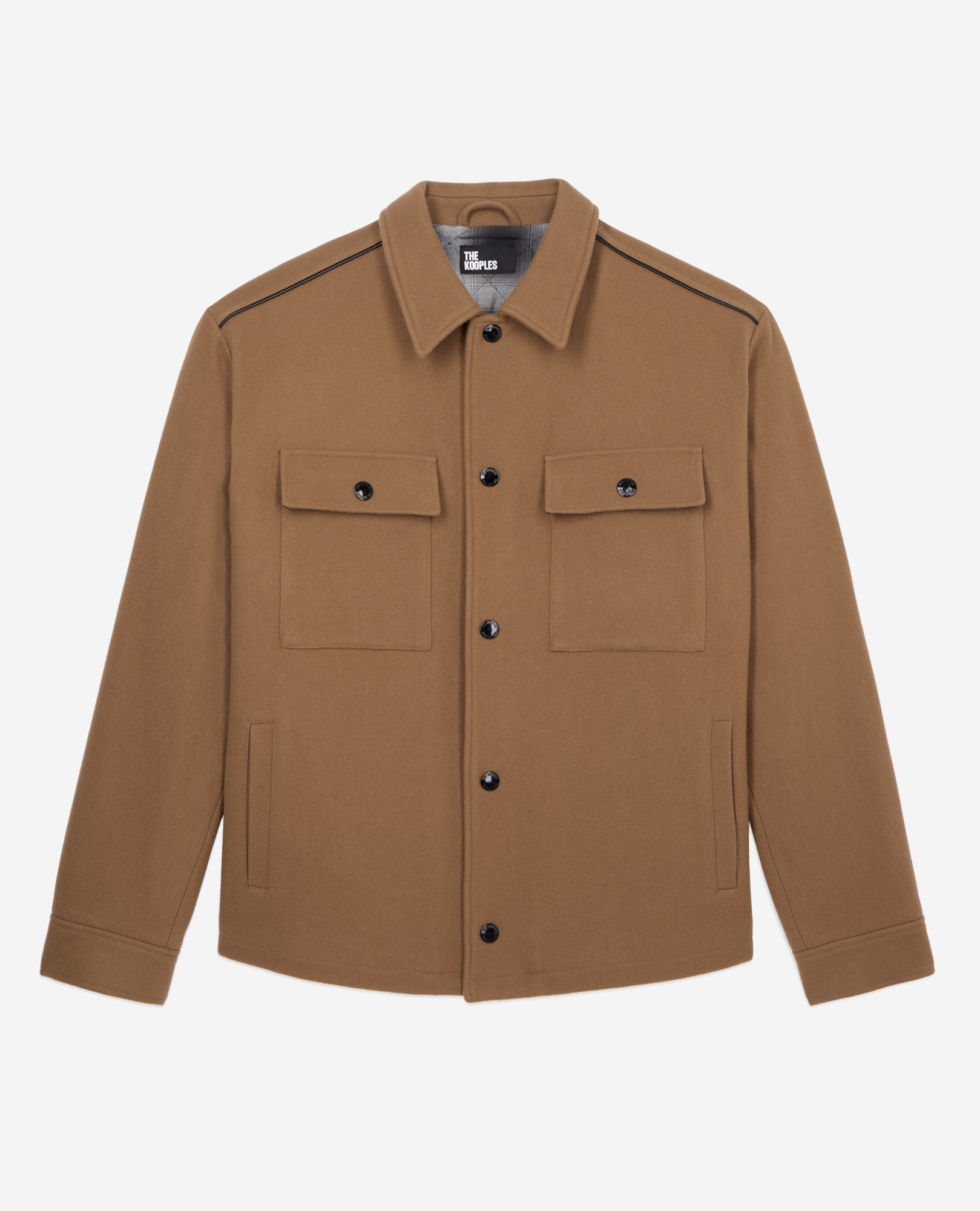 Wool-Blend Overshirt Jacket | Men | Camel