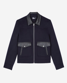 Double-Faced Wool Jacket | Men | Navy Blue