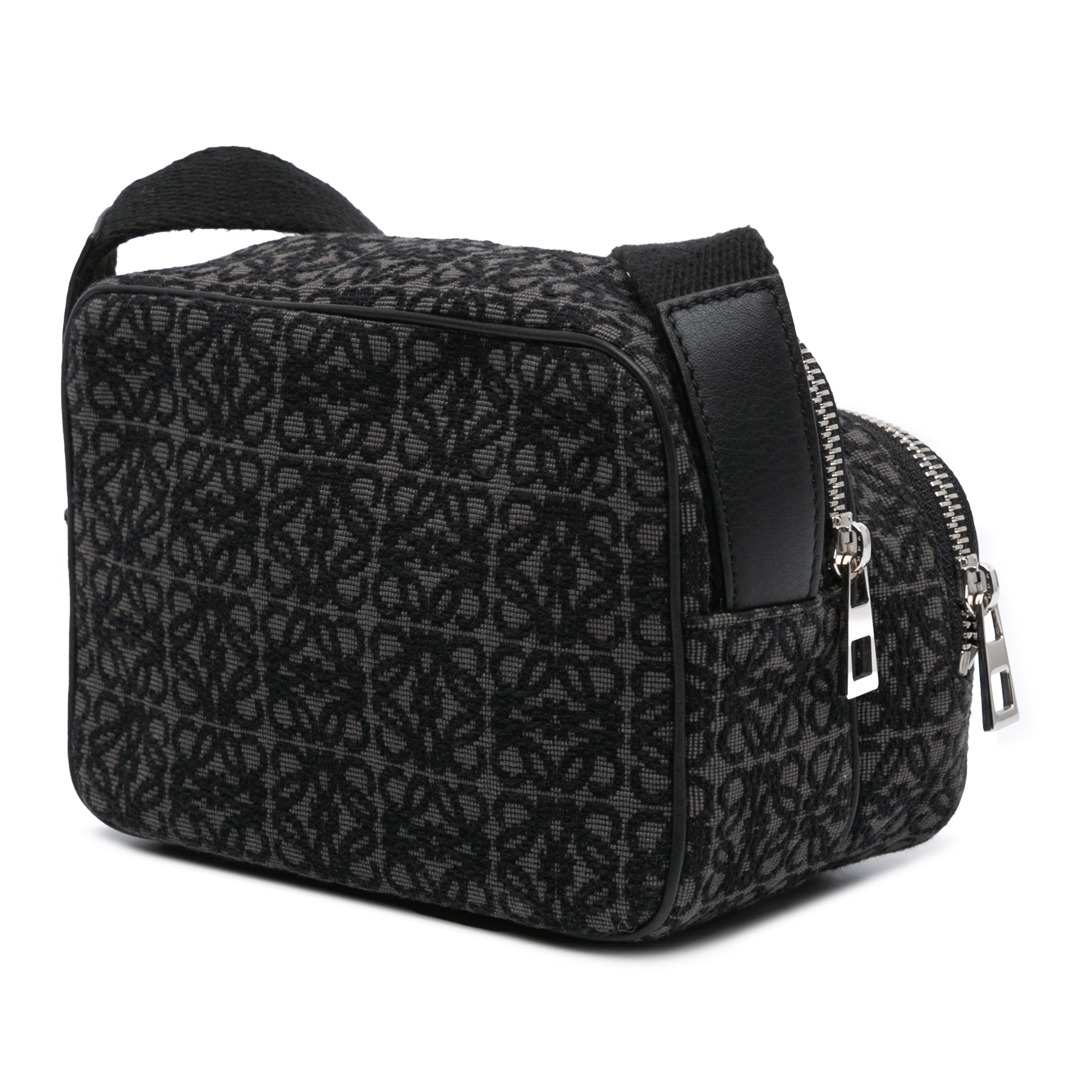 Loewe | Pre-Owned Mini Anagram Canvas Logo Camera Bag | Black