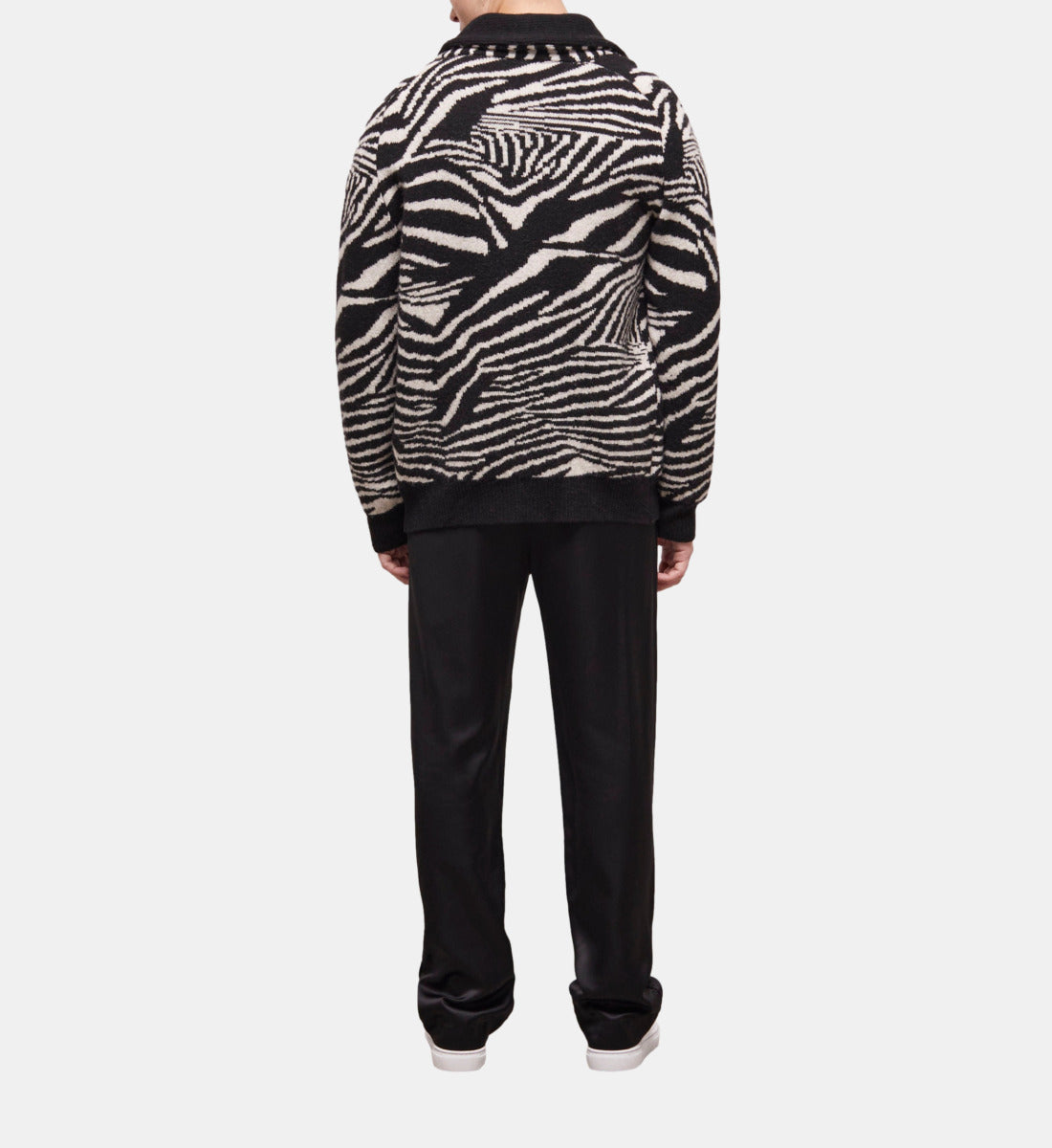 Printed Wool Sweater | Men | Black x White