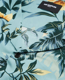 Casual Hawaiian Print Shirt | Men | Blue x White