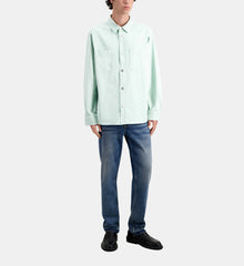 Green Denim Overshirt | Men | Ocean