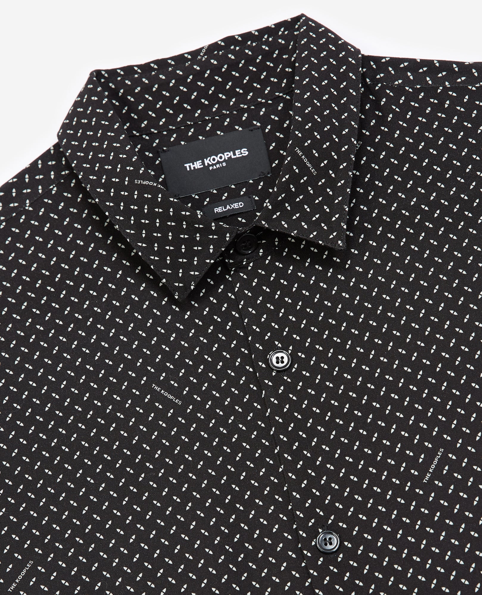 Shirt With Motif | Men | Black x White