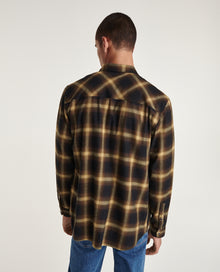 Cotton Shirt With And Checks | Men | Yellow Black