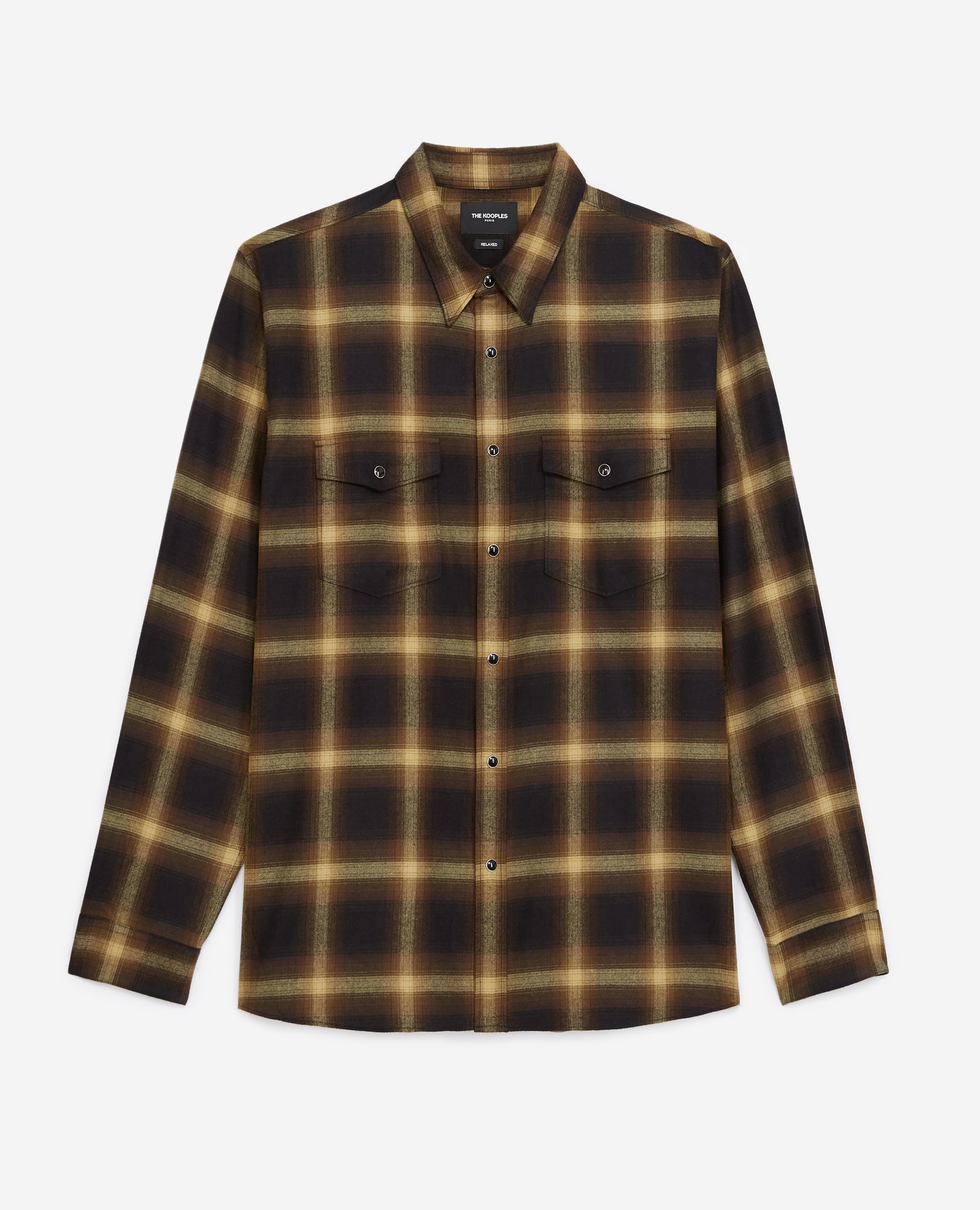 Cotton Shirt With And Checks | Men | Yellow Black