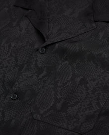 Snakeskin Print Casual Shirt | Men | Black