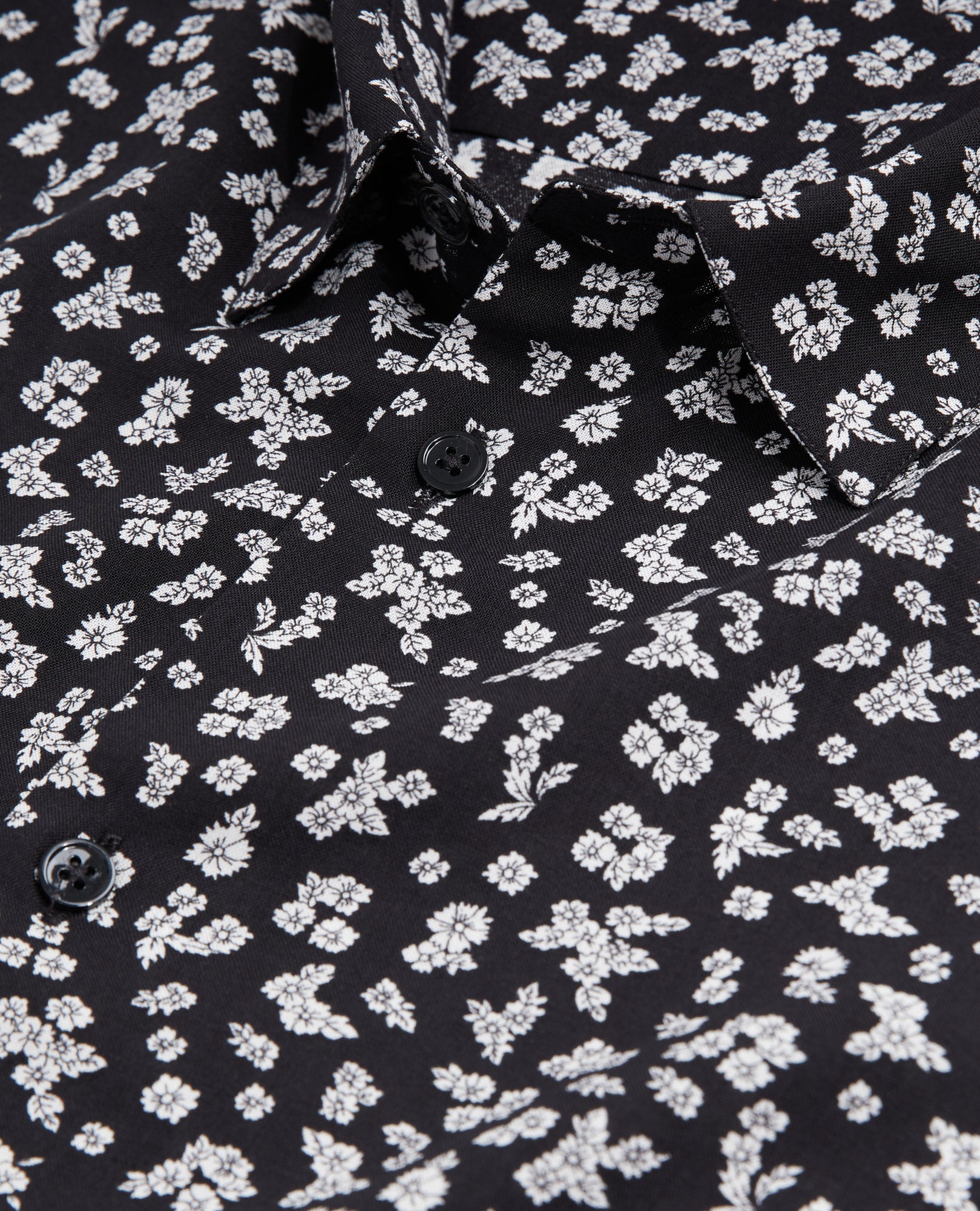 Printed Shirt | Men | Black x Ecru