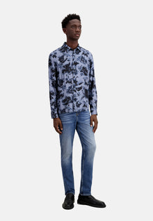 Printed Shirt | Men | Black Blue