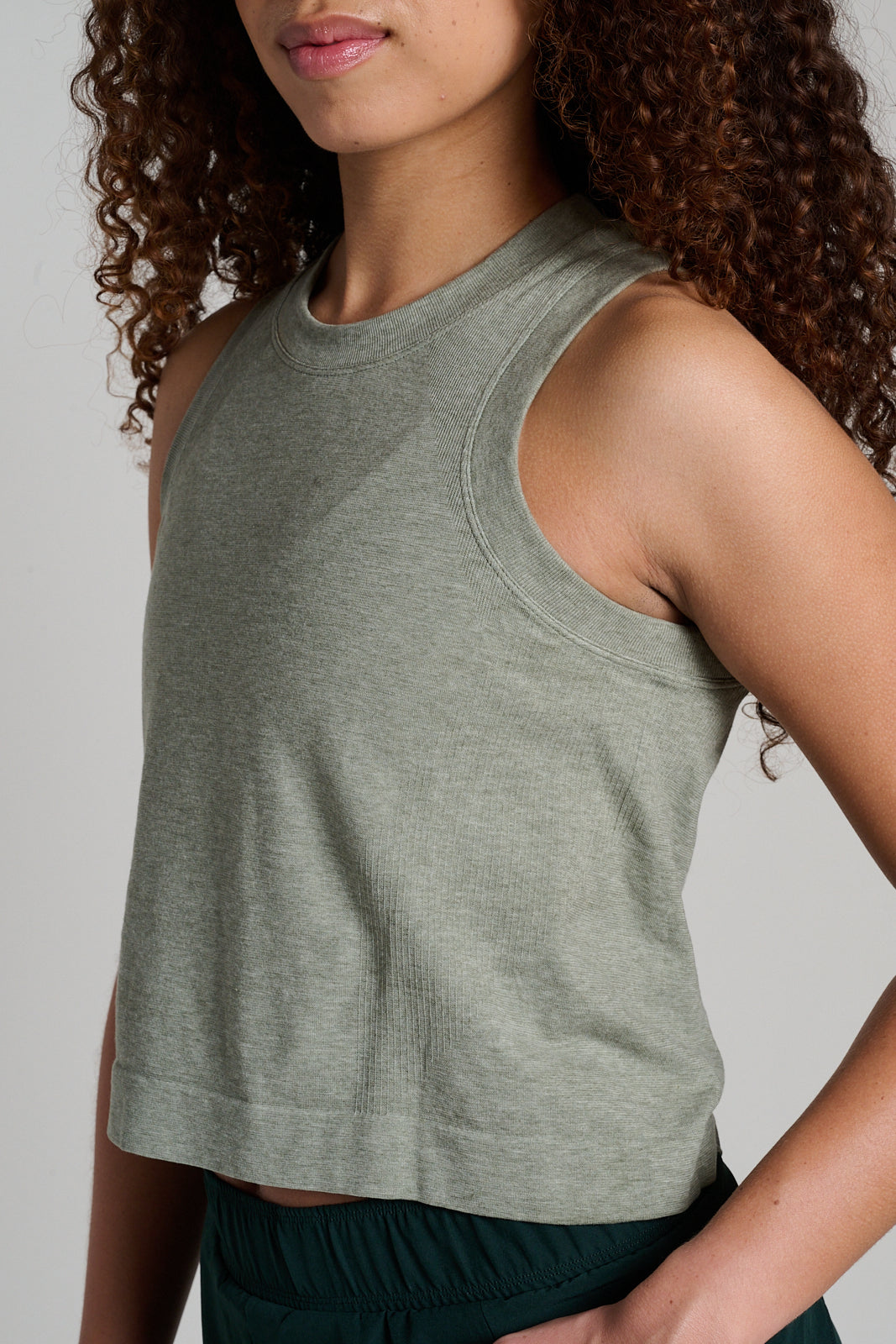 LNDR | Here Today Crop Tank | Sage