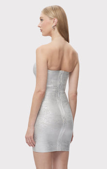 The Avery Dress | Silver Foil