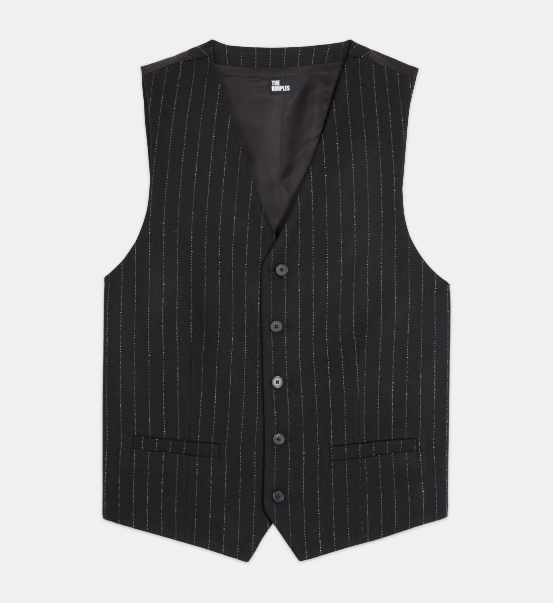 Striped Suit Vest | Men | Black x White