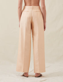 Womens | The Tailored Trousers In Lucent Wool | Blush