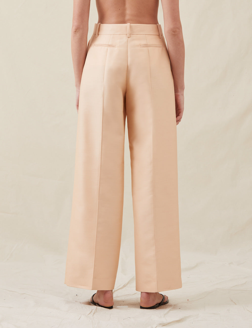 Womens | The Tailored Trousers In Lucent Wool | Blush