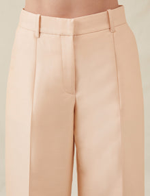 Womens | The Tailored Trousers In Lucent Wool | Blush