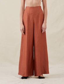 Womens | The Corset Pants | Terracotta