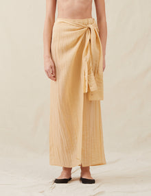 Womens | The Simona Sarong Skirt | Washed Apricot