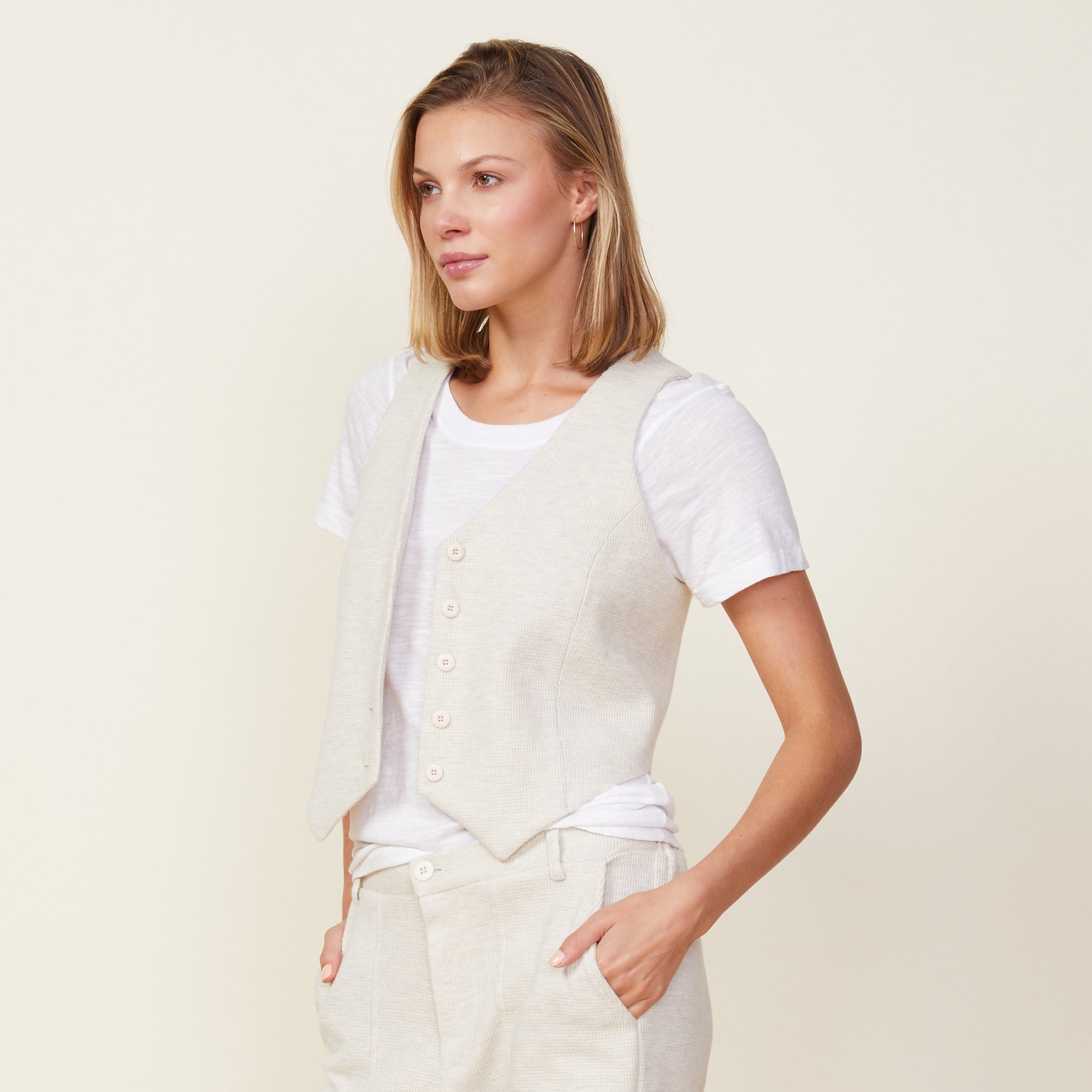 Brushed Thermal Vest | Women | Ash