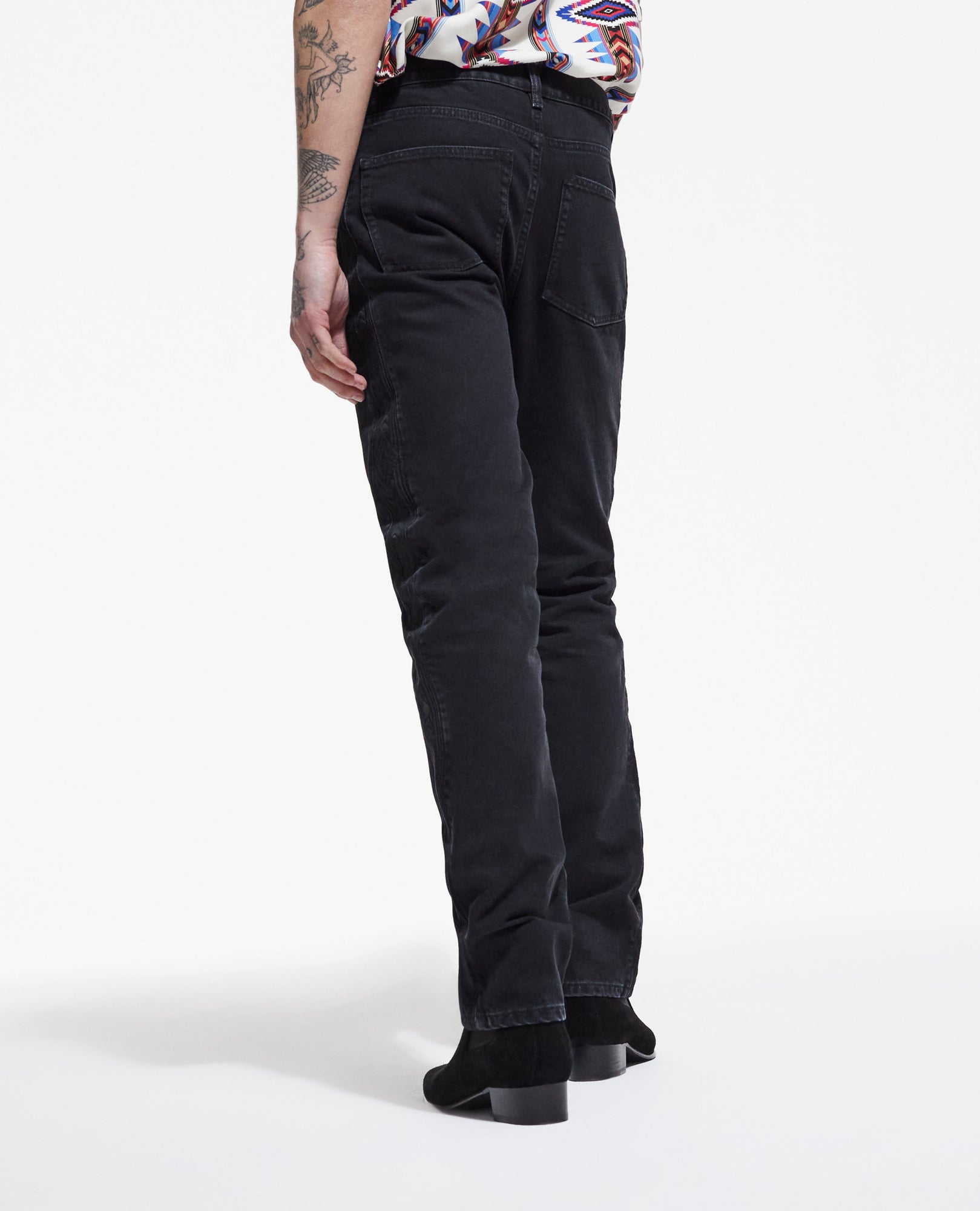 Straight-Cut Jeans | Men | Black Washed