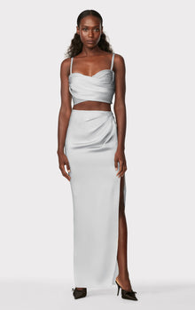 Hervé Léger X Law Roach Draped Asymmetrical Maxi Skirt | Mercury