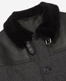 Long Coat With Front Patch Pockets | Men | Anthracite