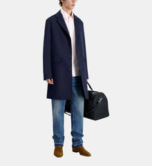 Long Blue Cashmere Coat | Men | Dark Navy