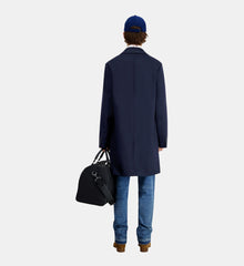 Long Blue Cashmere Coat | Men | Dark Navy