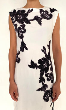 Womens | Aahi Heavy Crepe Maxi Dress | Black/White