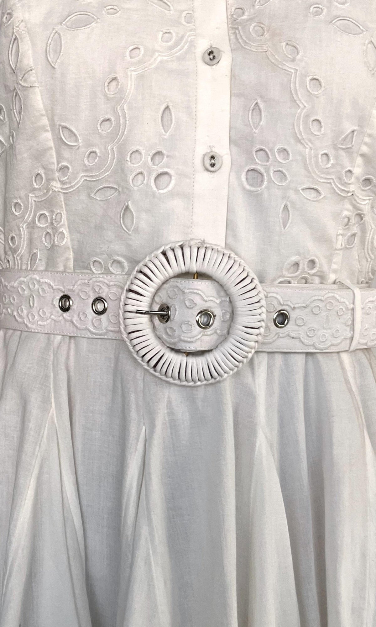 Womens | Adya Cotton Cambric Short Dress | Off White