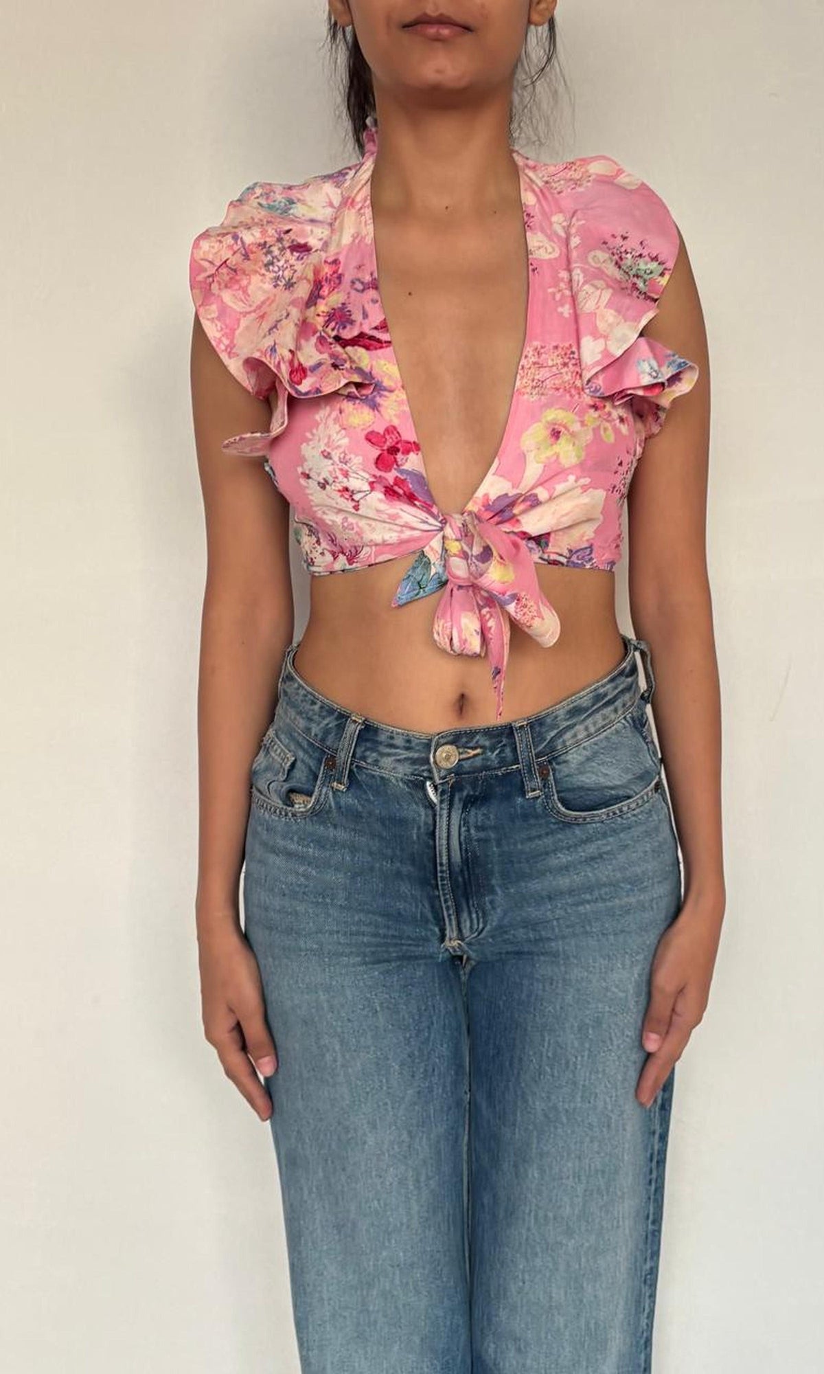Womens | April Viscose Crepe Top | Pink