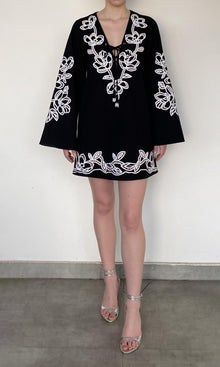 Womens | Daha Cotton Flex Kaftan | Black White