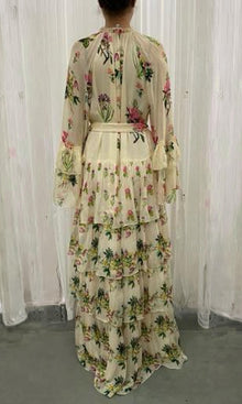 Womens | Dina Viscose Long Dress | Yellow