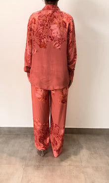 Hemant And Nandita | Inv Viscose Crepe Coller Shirt | Vine Floral