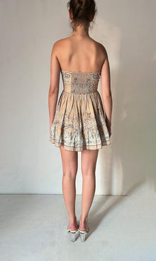 Womens | Inv Linen Cotton Short Dress | Beige