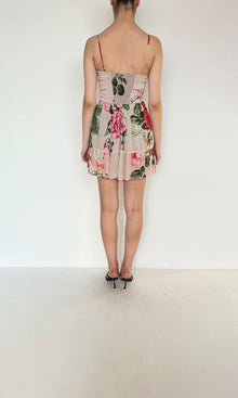 Hemant And Nandita | Inv Viscose Chiffon Naaz Short Dress | Pink
