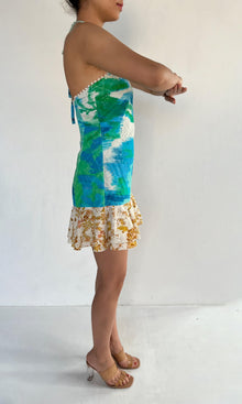 Hemant And Nandita | Inv Cotton Schiffli Short Dress | Blue
